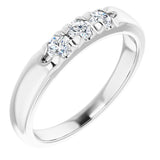 Three-Stone French-Set Anniversary Band