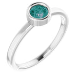 Platinum 4.5 mm Lab-Grown Alexandrite Ring