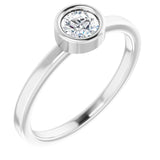 Platinum 1/3 CT Natural Diamond Ring