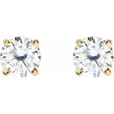 Round 4-Prong Lightweight Stud Earrings
