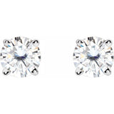 Round 4-Prong Lightweight Stud Earrings