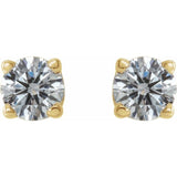 Round 4-Prong Lightweight Stud Earrings
