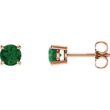 Round 4-Prong Lightweight Stud Earrings