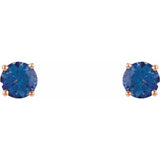 Round 4-Prong Lightweight Stud Earrings