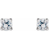 Round 4-Prong Lightweight Stud Earrings