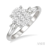 Oval Shape Lovebright Bridal Diamond Engagement Ring