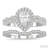 Pear Shape Diamond Wedding Set