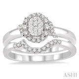 Oval Shape Lovebright Bridal Diamond Wedding Set