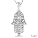 Hamsa Diamond Pendant