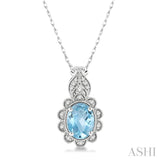 Gemstone & Diamond Pendant