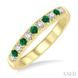 11 Stone Gemstone & Diamond Wedding Band