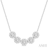 5 Stone Lovebright Essential Diamond Necklace