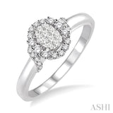 Oval Shape Lovebright Bridal Diamond Engagement Ring