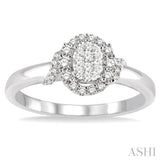 Oval Shape Lovebright Bridal Diamond Engagement Ring