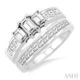 Past Present & Future Diamond Wedding Set